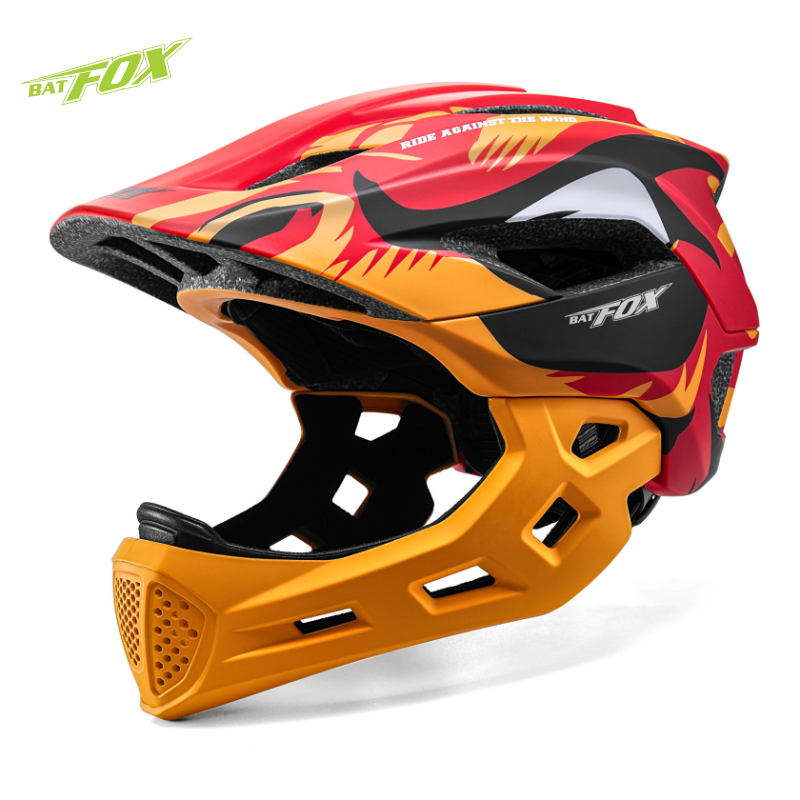 Mountain Biking Helmet Kids - BATFOX Kids Full Face Bike Helmet