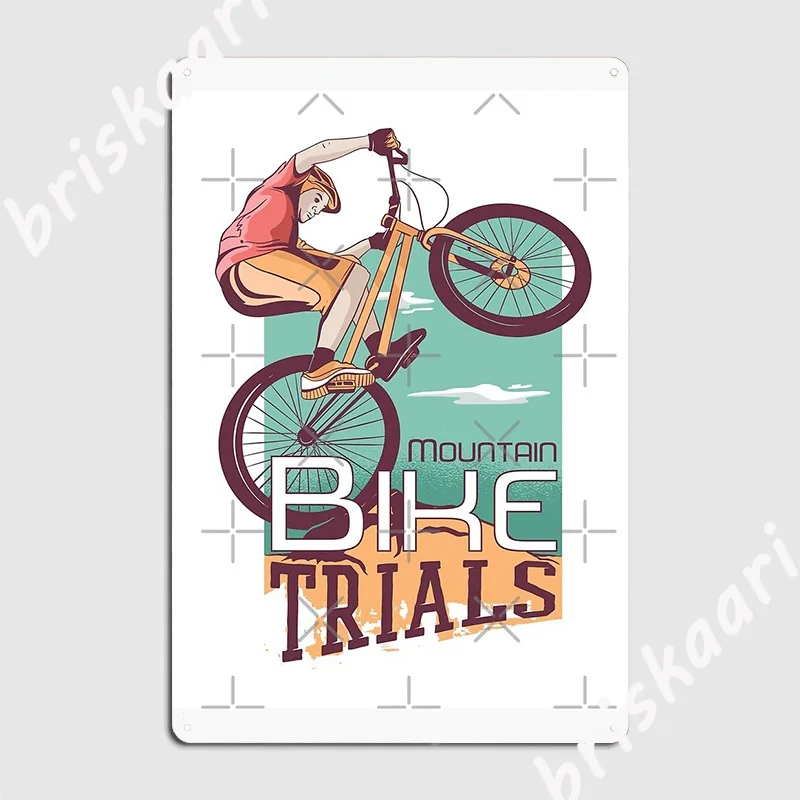 Mountain Biking Europe - Mountain Bike Trials Metal Plaque Poster