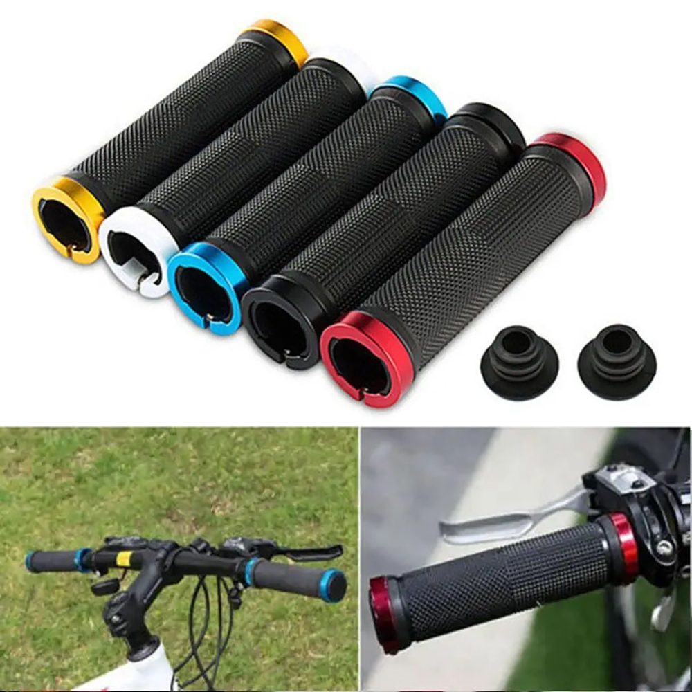 Mtb Grip Lock On - Bicycle Rubber Grips MTB Alloy Lock