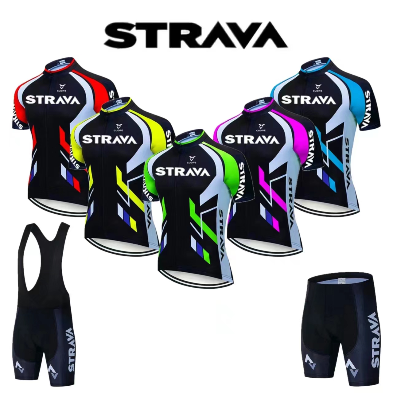 Strava Bike Jersey Set Summer  - Mountain Biking Overalls 评论和价格