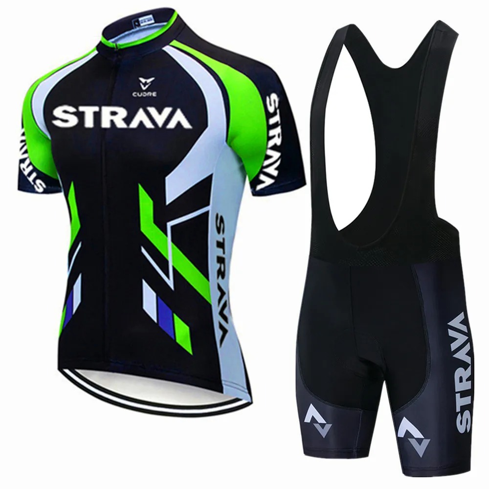 Strava Bike Jersey Set Summer  - Mountain Biking Overalls 评论和价格