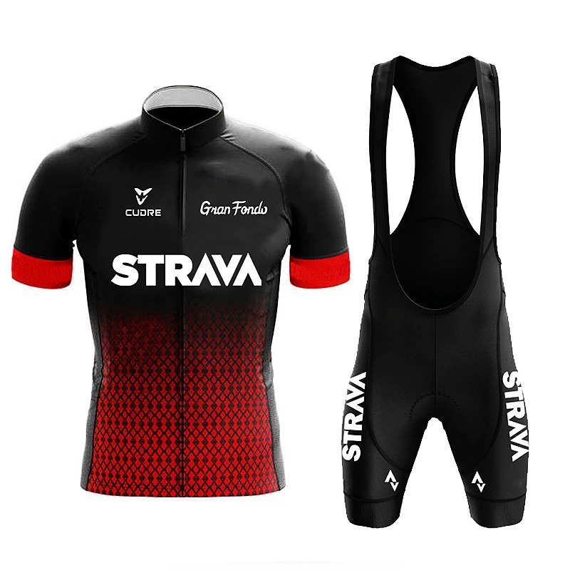 Strava Jersey Set Men's Bib Sh - Mountain Biking Overalls 评论和价格