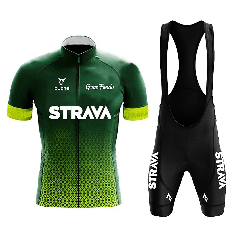 Strava Jersey Set Men's Bib Sh - Mountain Biking Overalls 评论和价格