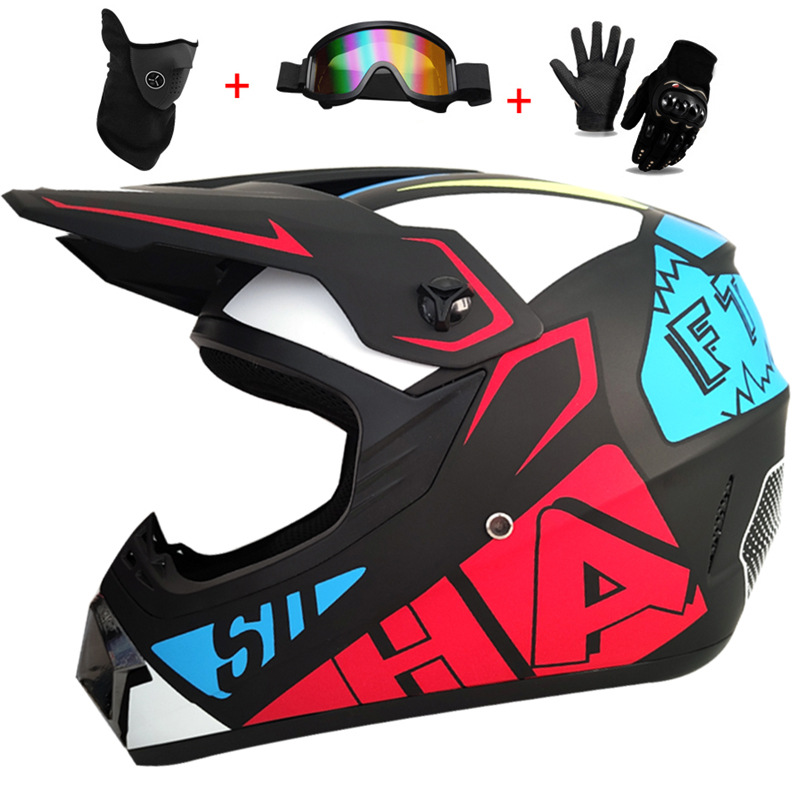 3Pcs Kids Off-Road Full Helmet - Mountain Biking Helmet Kids 评论和价格