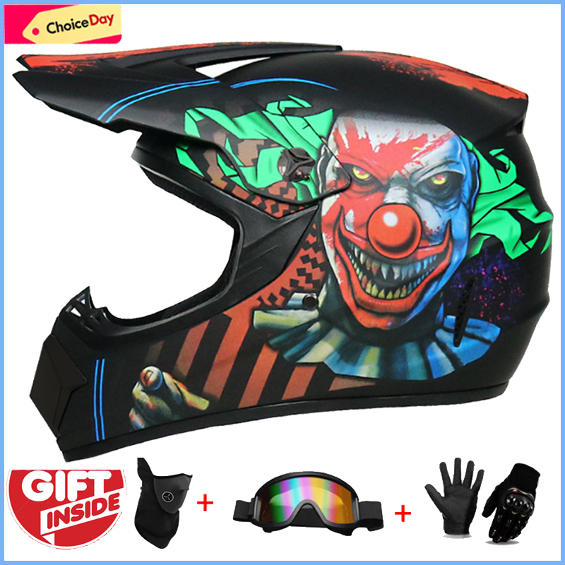 3Pcs Kids Off-Road Full Helmet - Mountain Biking Helmet Kids 评论和价格