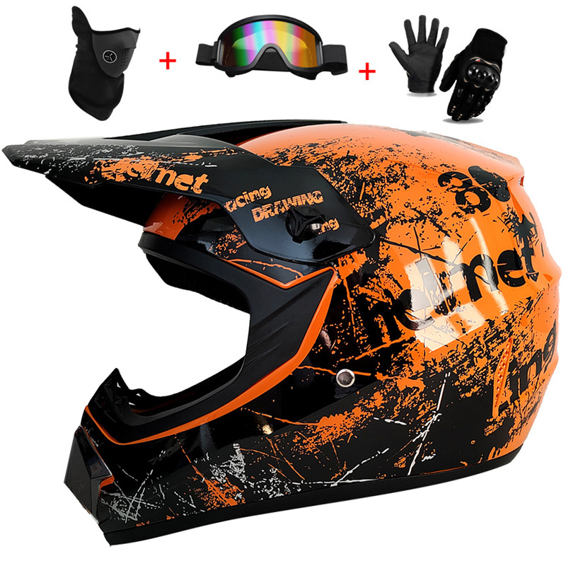 3Pcs Kids Off-Road Full Helmet - Mountain Biking Helmet Kids 评论和价格