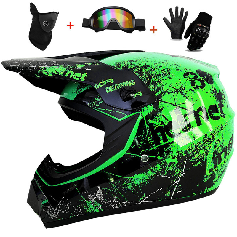 3Pcs Kids Off-Road Full Helmet - Mountain Biking Helmet Kids 评论和价格